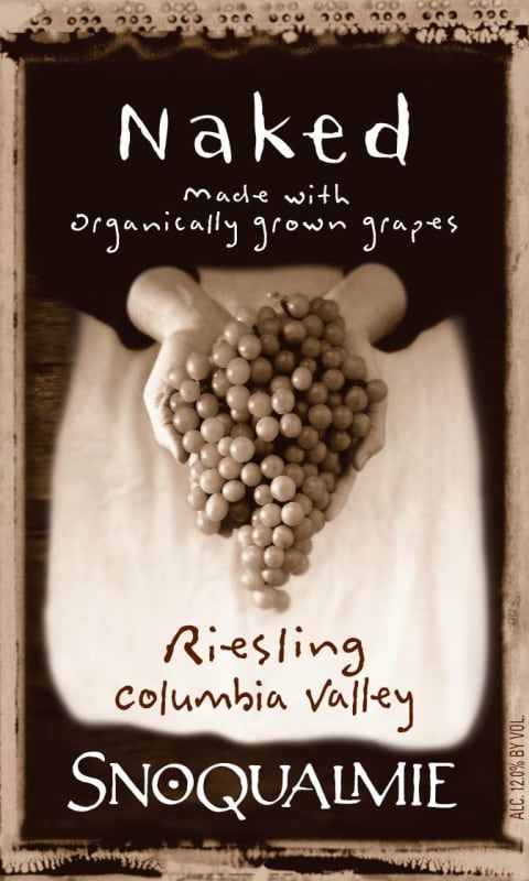 Snoqualmie Naked Riesling 2015 Front Label