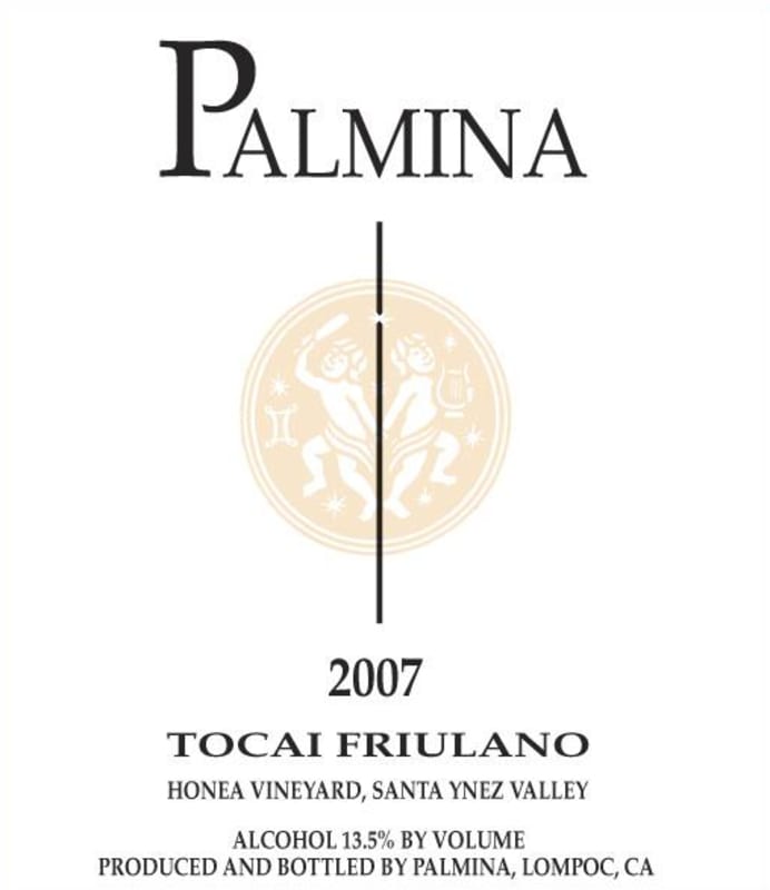 Palmina Honea Vineyard Tocai Friulano 2007 Front Label