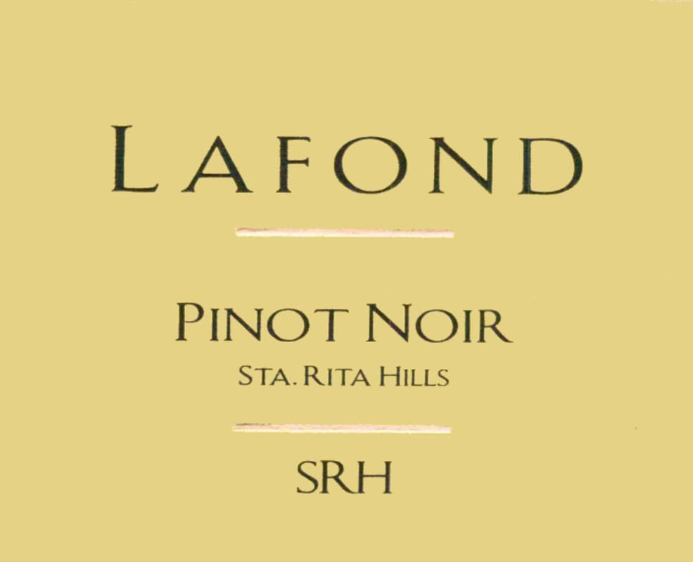 Lafond SRH Series Pinot Noir 2008 Front Label
