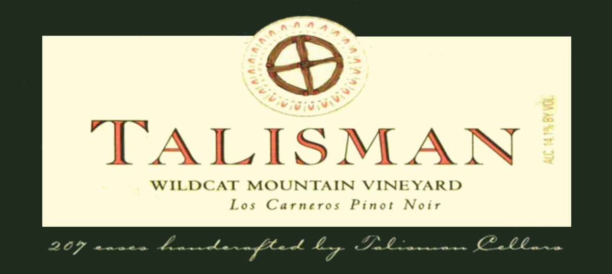 Talisman Wines Wildcat Mountain Vineyard Pinot Noir 2010 Front Label