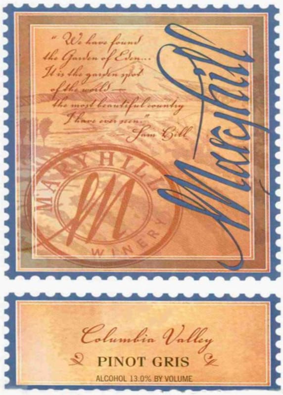 Maryhill Pinot Gris 2003 Front Label