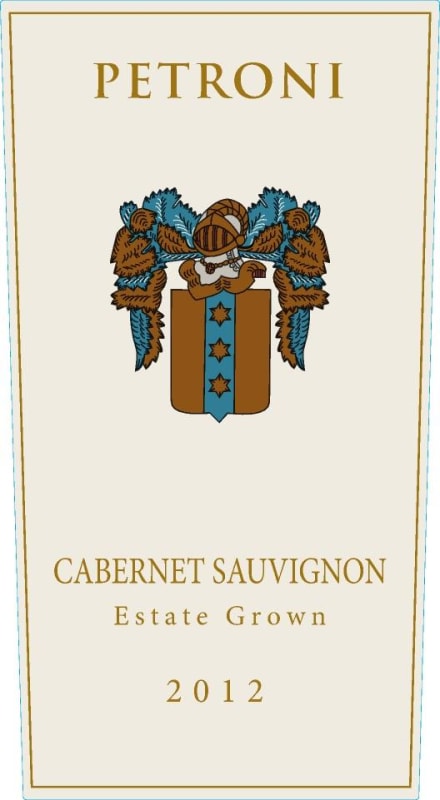 Petroni Vineyards Cabernet Sauvignon 2012 Front Label