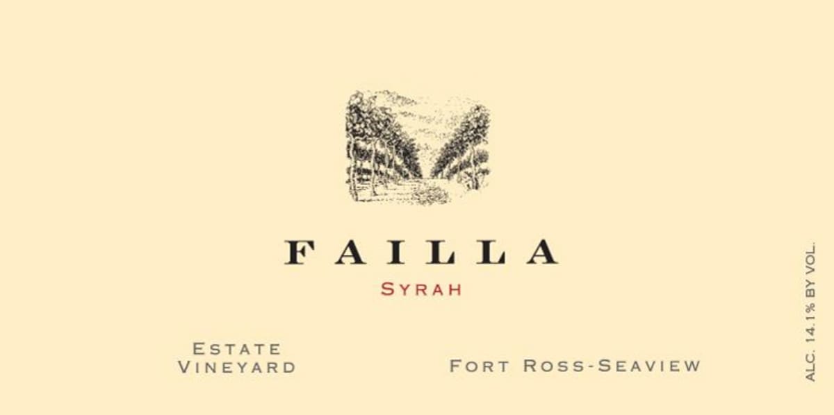 Failla Fort Ross-Seaview Estate Vineyard Syrah 2015 Front Label