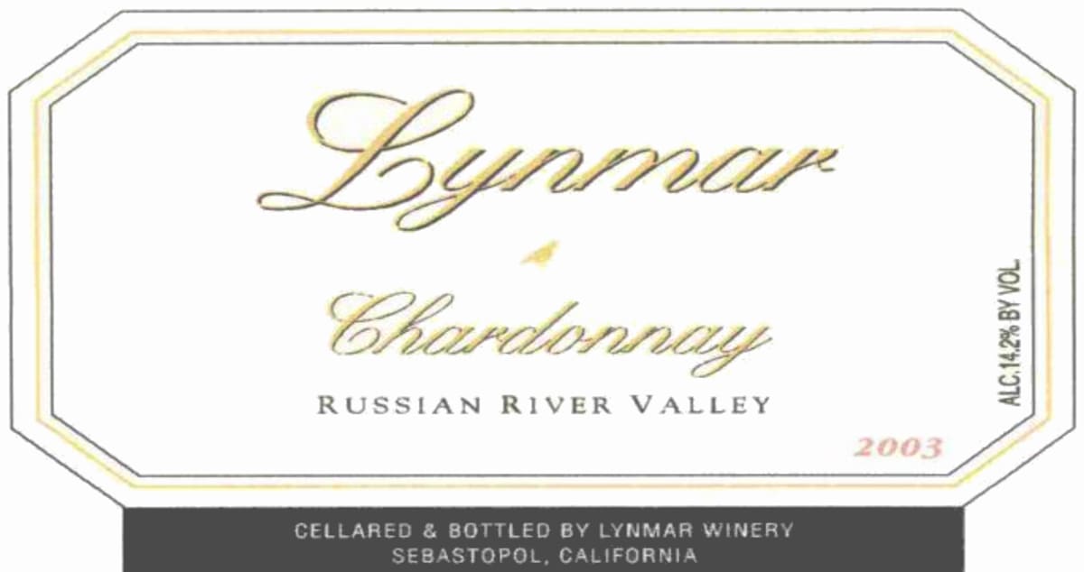 Lynmar Winery Russian River Chardonnay 2003 Front Label