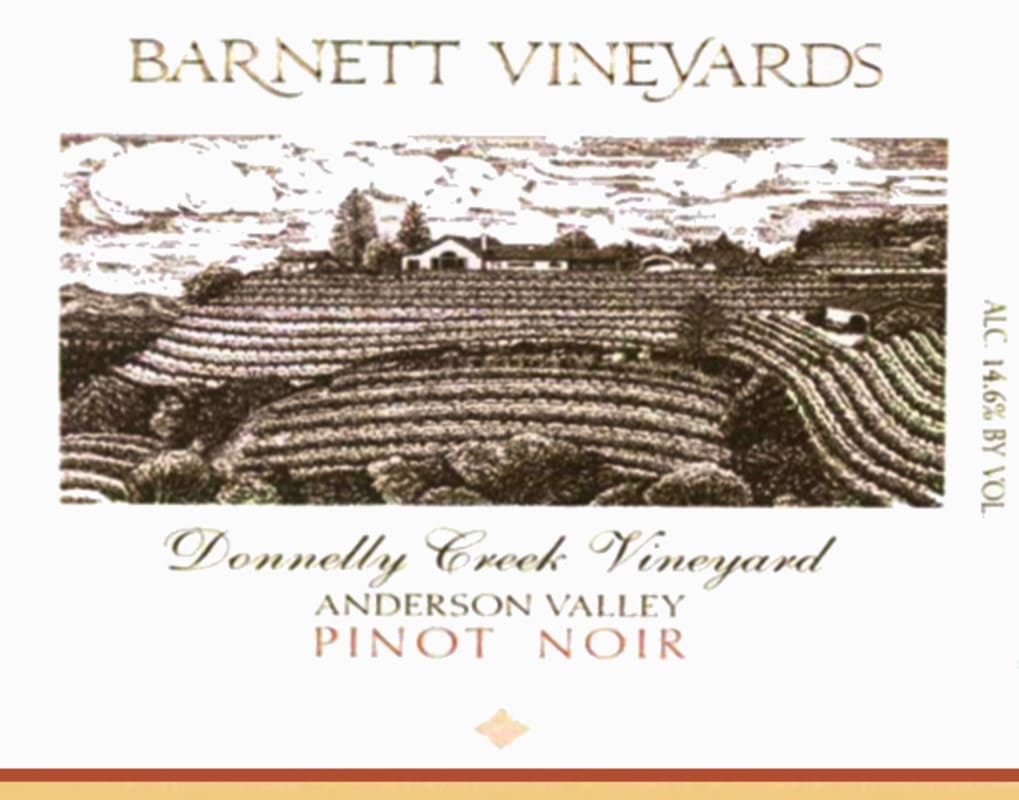 Barnett Vineyards Donnelly Creek Vineyard Pinot Noir 2010 Front Label