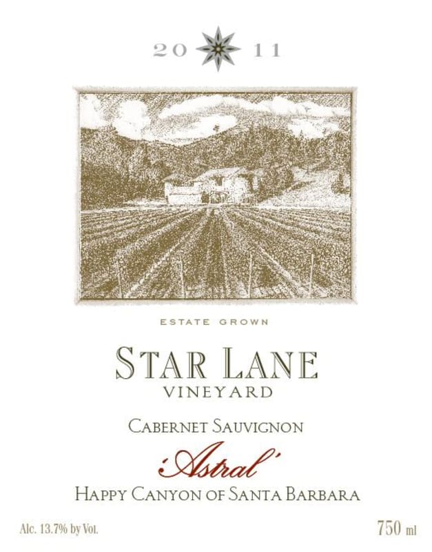 Star Lane Vineyard Cabernet Sauvignon 2011 Front Label