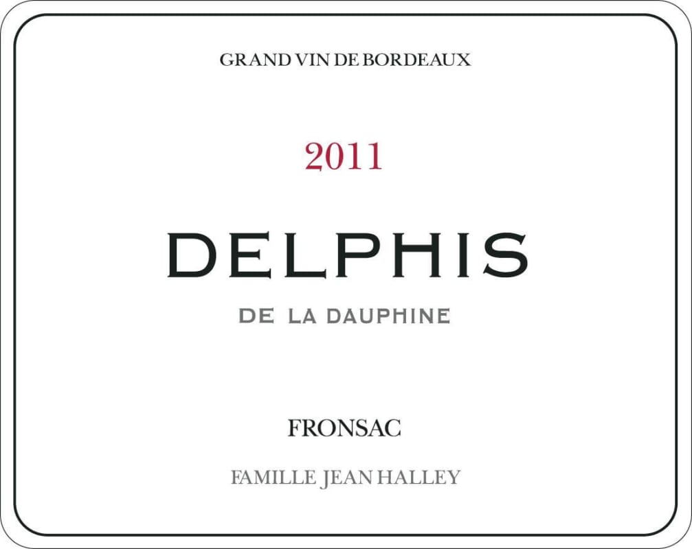 Chateau La Dauphine Delphis de la Dauphine 2011 Front Label