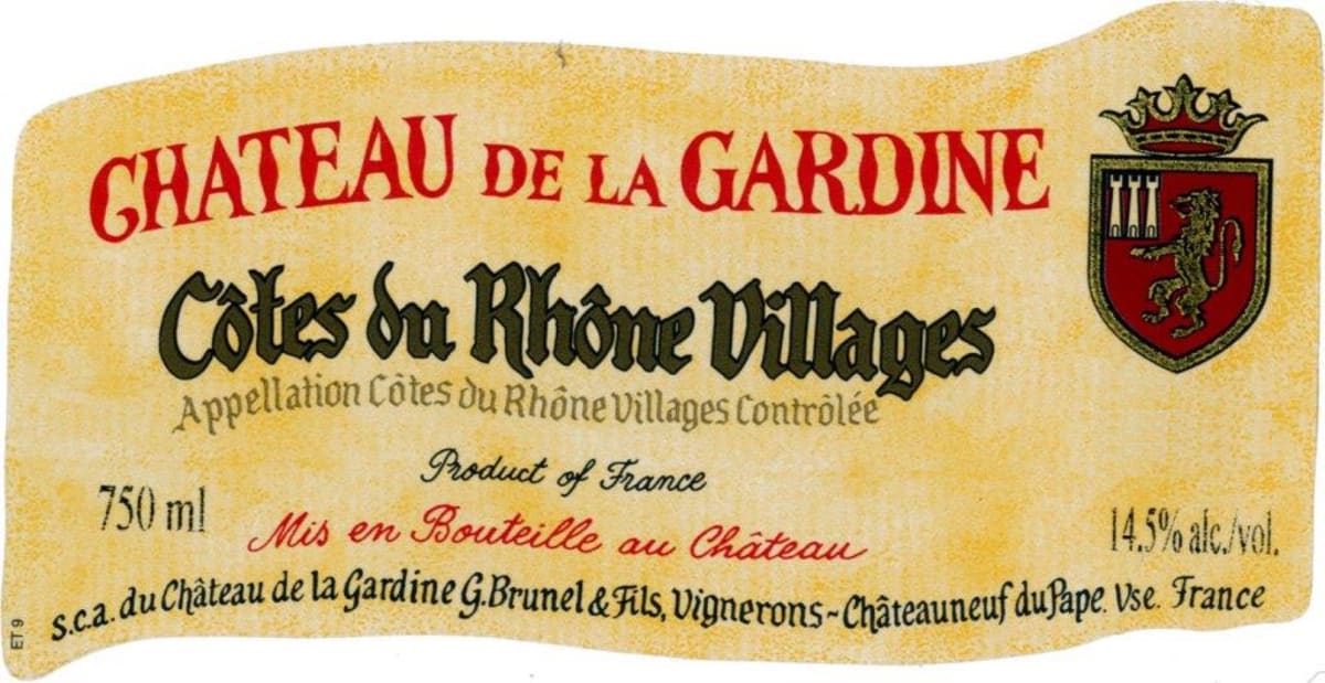 Chateau de La Gardine Cotes du Rhone Villages 2011 Front Label
