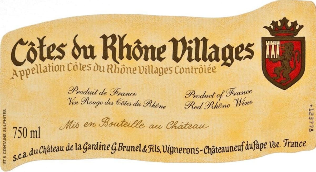 Chateau de La Gardine Cotes du Rhone Villages 2008 Front Label