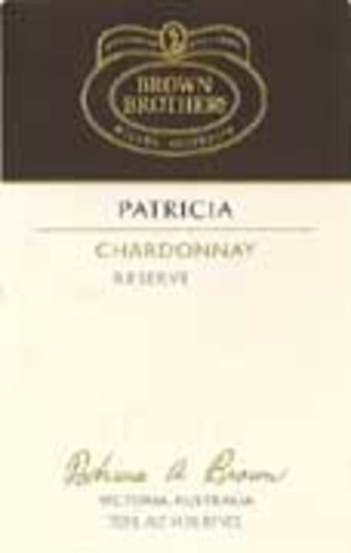 Brown Brothers Patricia Reserve Chardonnay 2002 Front Label