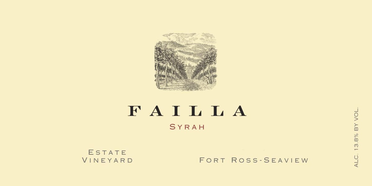 Failla Fort Ross-Seaview Estate Vineyard Syrah 2012 Front Label