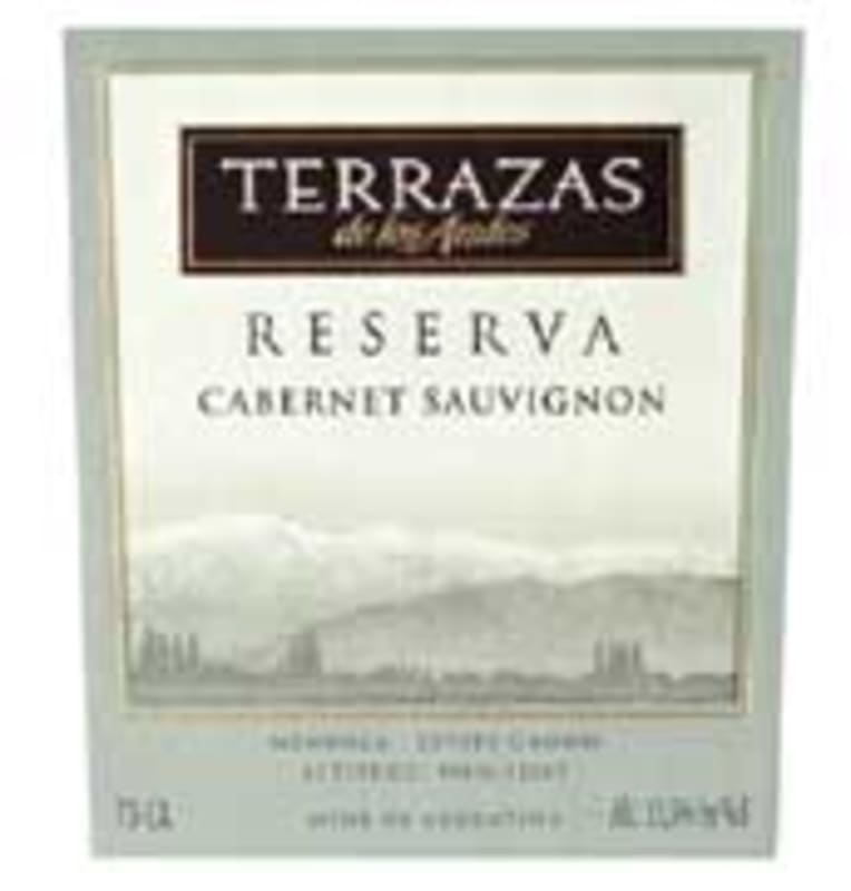 Terrazas de los Andes Reserva Cabernet Sauvignon 2004 Front Label