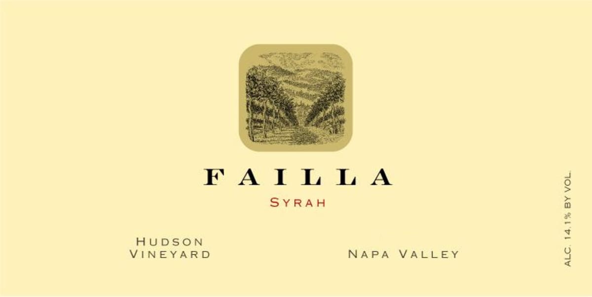 Failla Hudson Vineyard Syrah 2013 Front Label