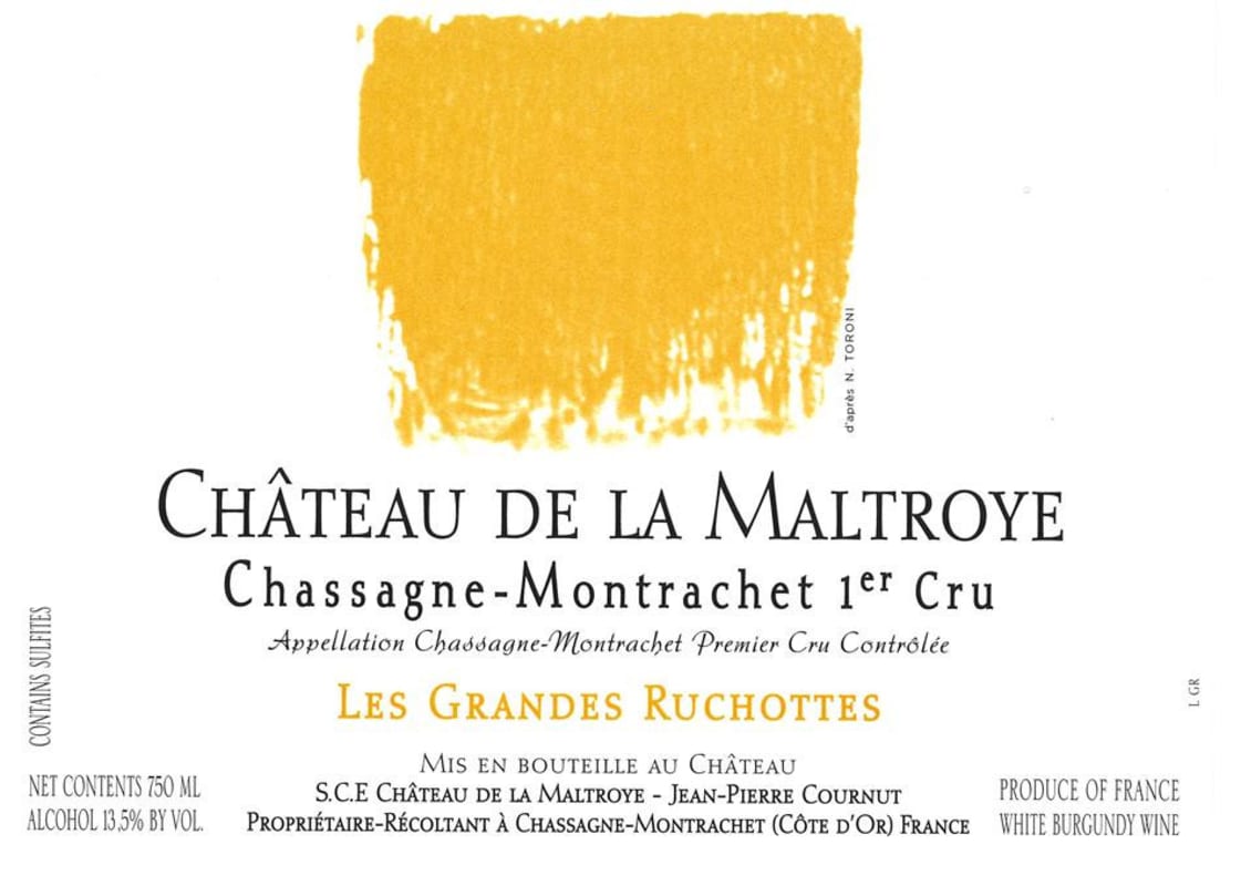 Chateau de la Maltroye Chassagne Montrachet Premier Cru Grandes Ruchottes 2012 Front Label