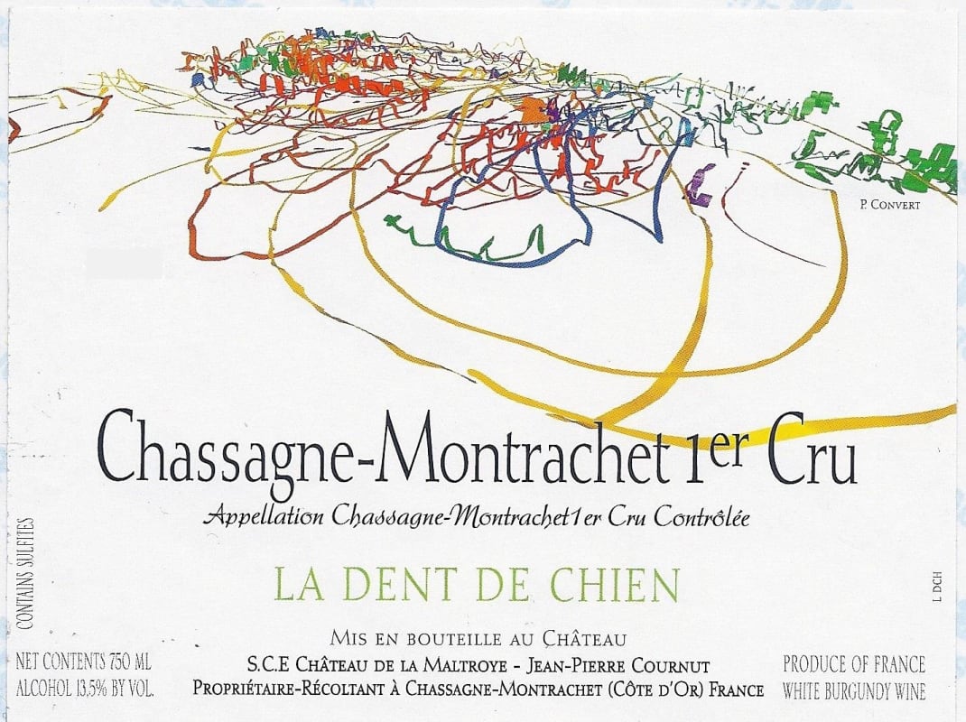 Chateau de la Maltroye Chassagne Montrachet Premier Cru La Dent de Chien 2014 Front Label