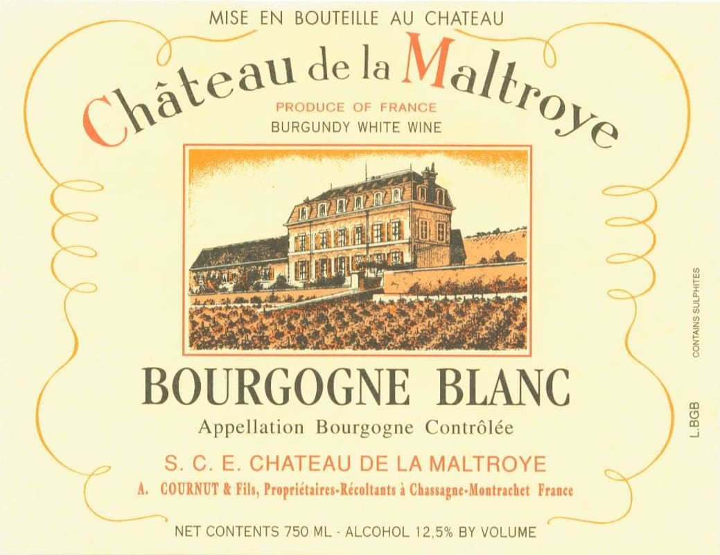 Chateau de la Maltroye Bourgogne Blanc 2009 Front Label
