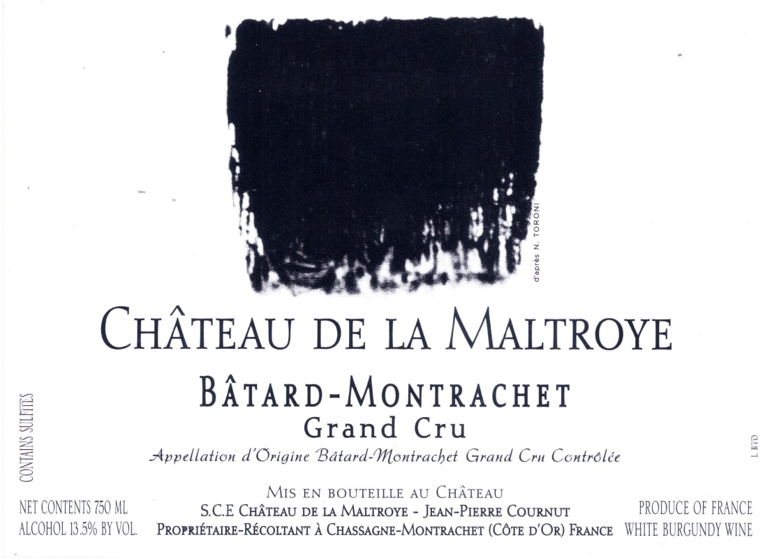 Chateau de la Maltroye Batard Montrachet Grand Cru 2013 Front Label