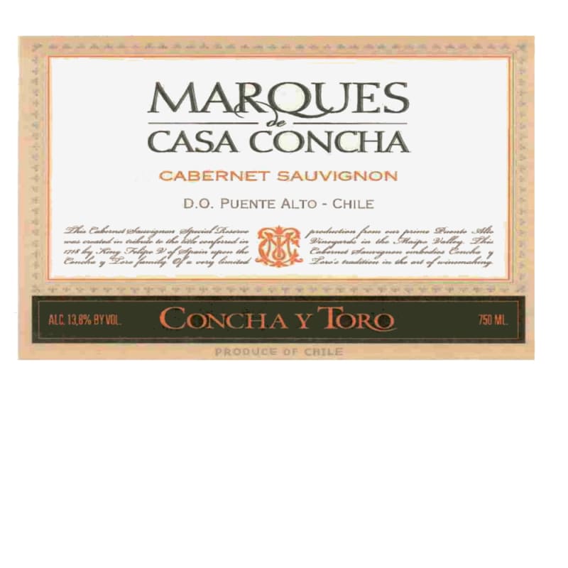 Concha y Toro Marques de Casa Concha Cabernet Sauvignon 2005 Front Label