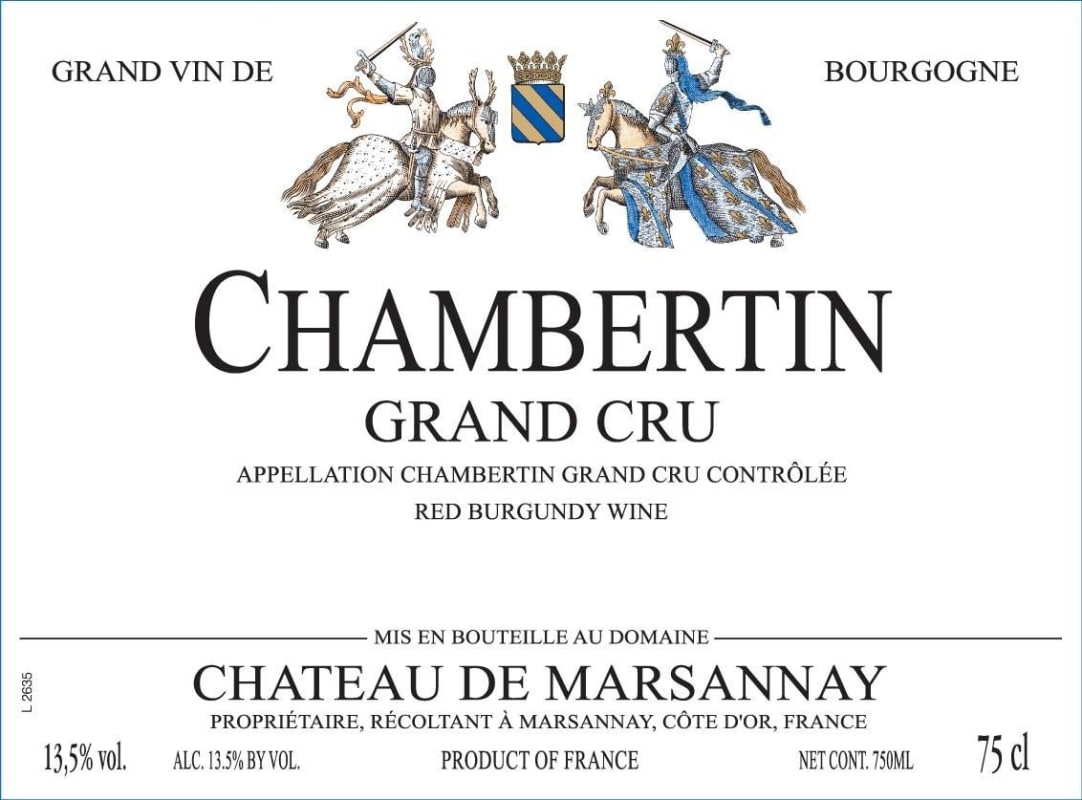 Chateau de Marsannay Chambertin Grand Cru 2014 Front Label