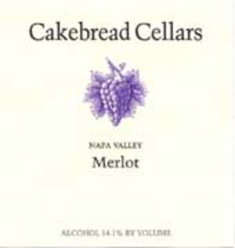 Cakebread Merlot 2004 Front Label