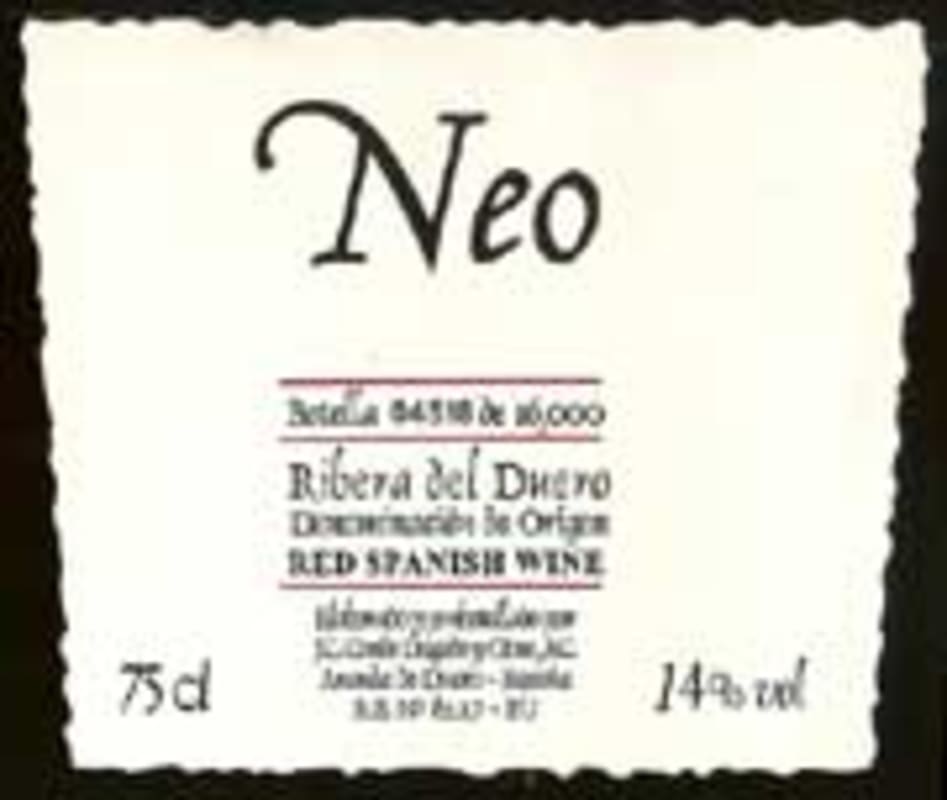 Bodegas Conde Neo 2004 Front Label