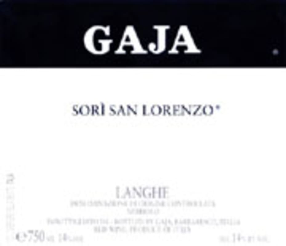 Gaja Sori San Lorenzo 2003 Front Label