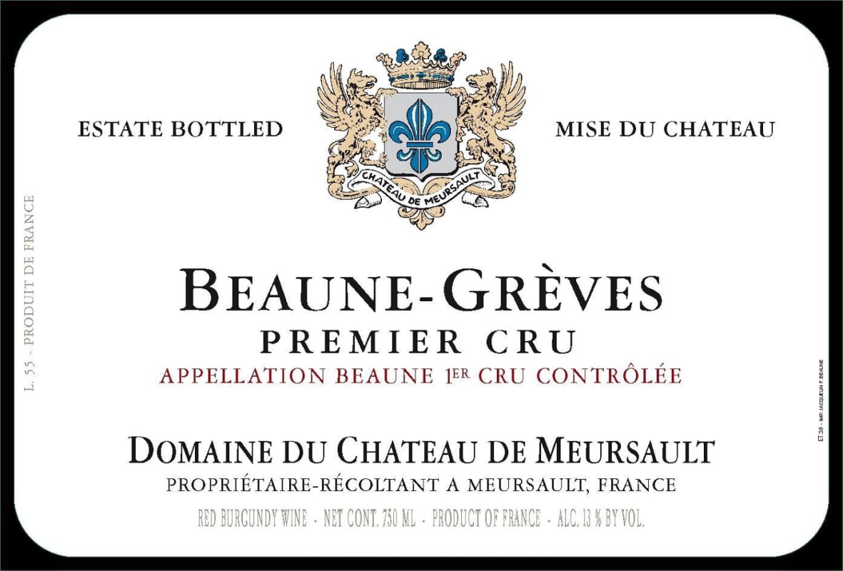 Chateau de Meursault Beaune Greves Premier Cru 2012 Front Label
