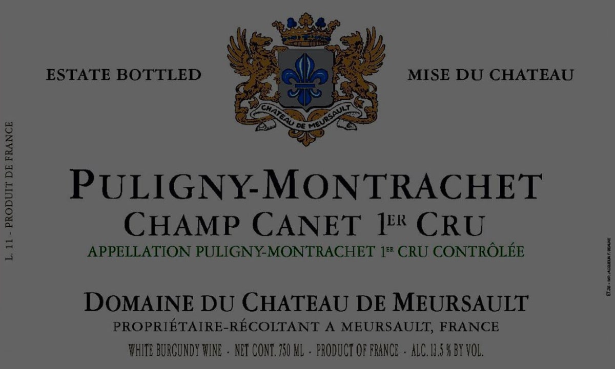 Chateau de Meursault Puligny-Montrachet Premier Cru Champ Canet 2008 Front Label