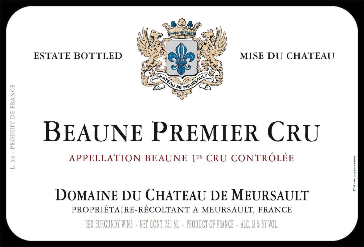 Chateau de Meursault Beaune Premier Cru 2009 Front Label