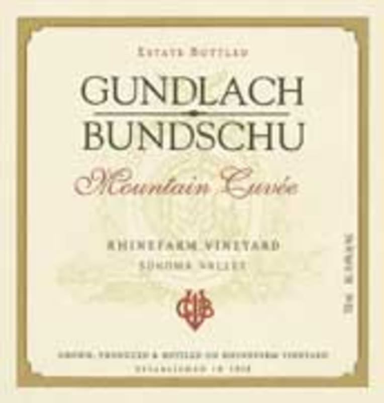 Gundlach Bundschu Mountain Cuvee 2003 Front Label