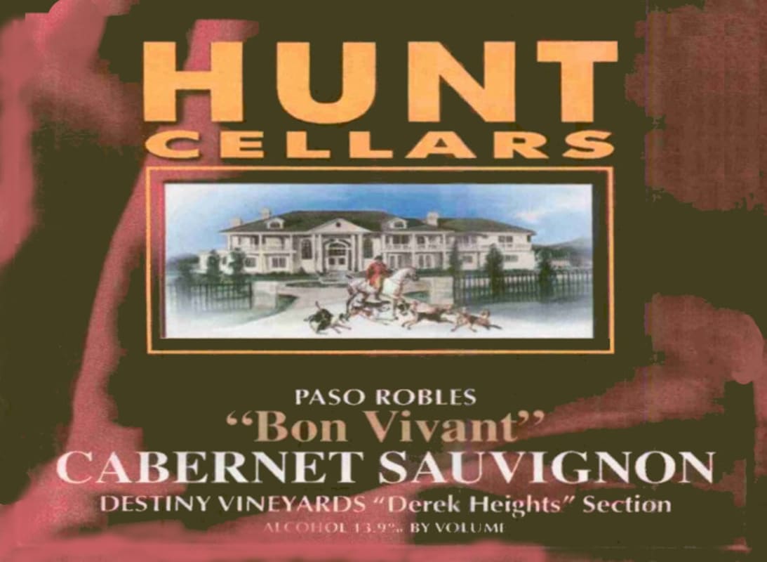 Hunt Cellars Bon Vivant Cabernet Sauvignon 2001 Front Label