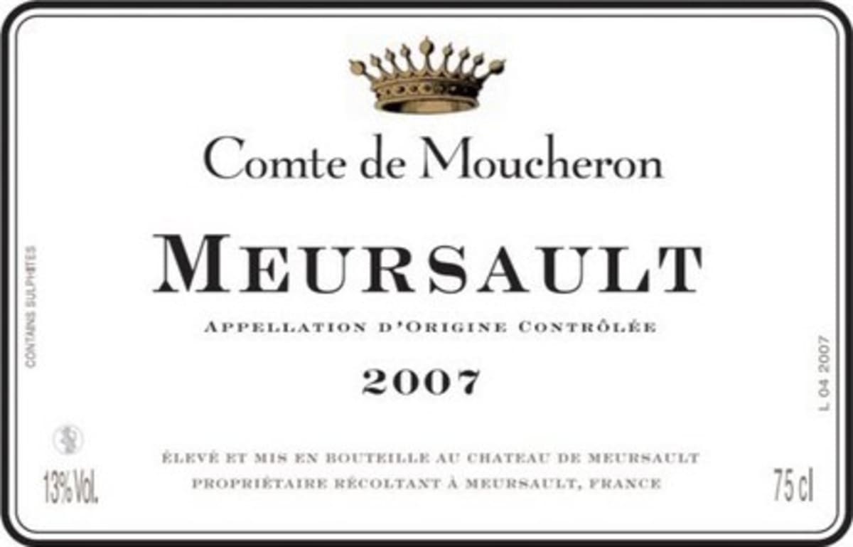 Chateau de Meursault Cote de Beaune Comte de Moucheron 2007 Front Label