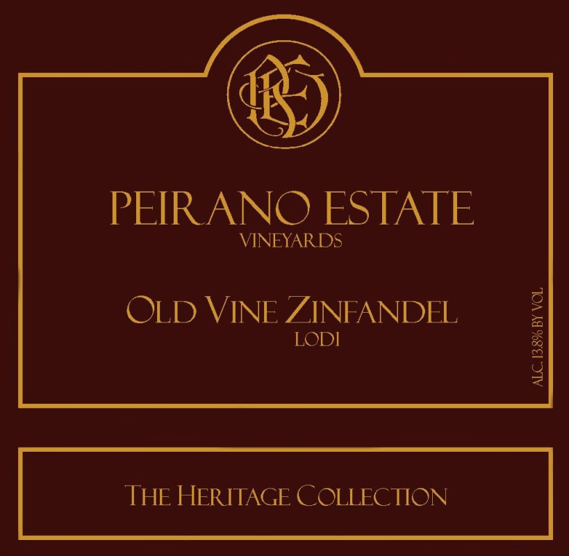 Peirano Estate Old Vines Zinfandel 2008 Front Label