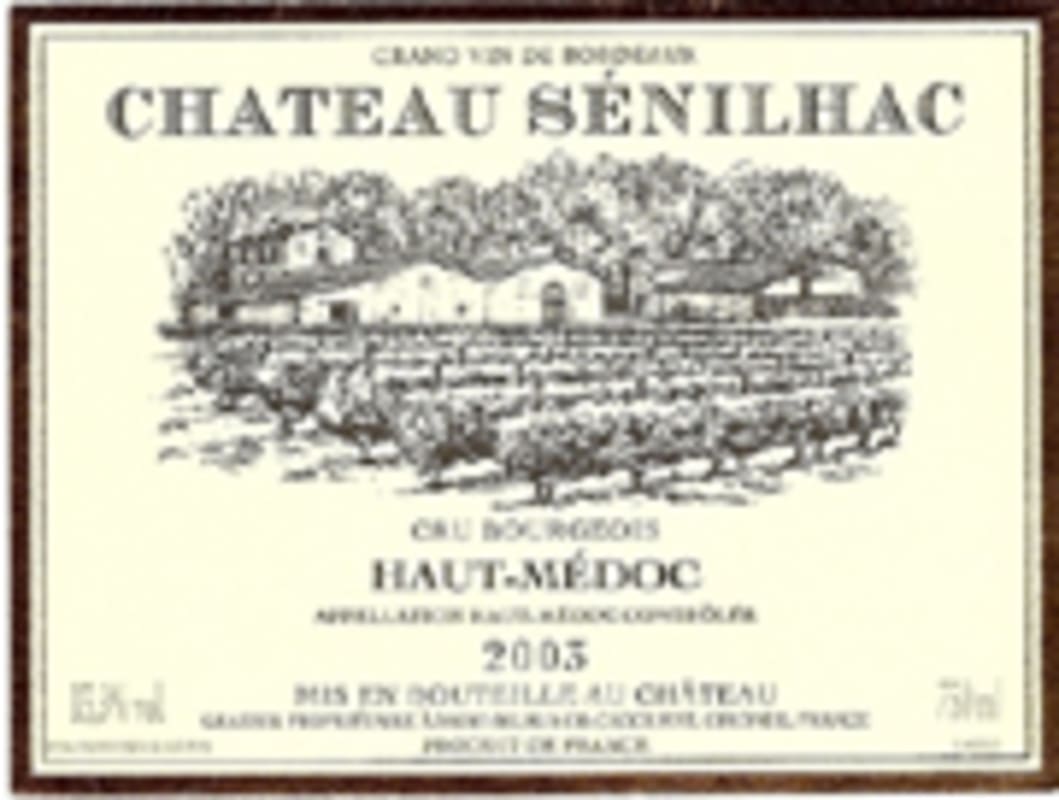 Chateau Senilhac Haut-Medoc 2003 Front Label