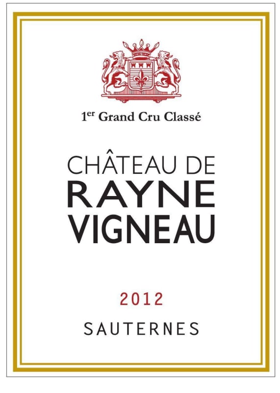 Chateau Rayne Vigneau 2012 Front Label