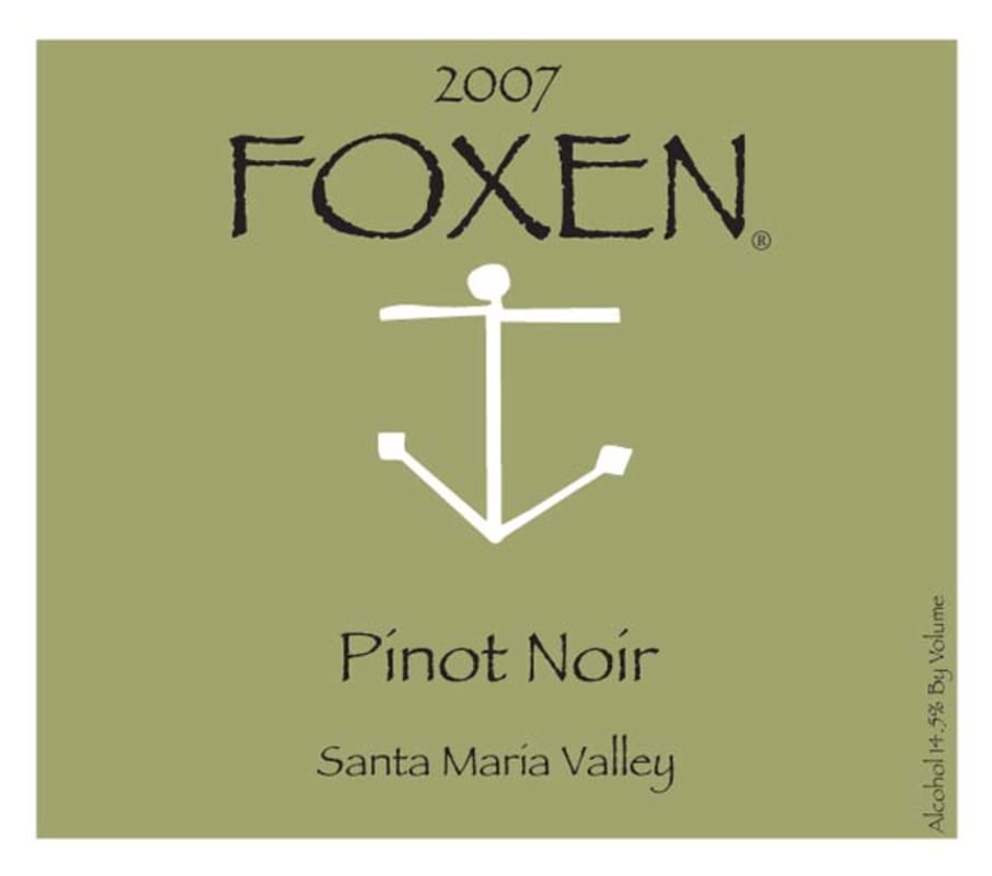 Foxen Santa Maria Valley Pinot Noir 2007 Front Label