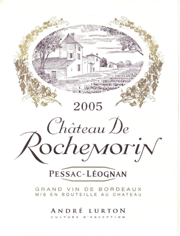 Chateau Rochermorin Pessac-Leognan Rouge 2005 Front Label