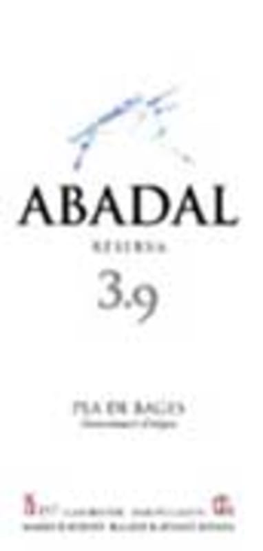 Masies d'Avinyo Abadal Reserva 3.9 2001 Front Label
