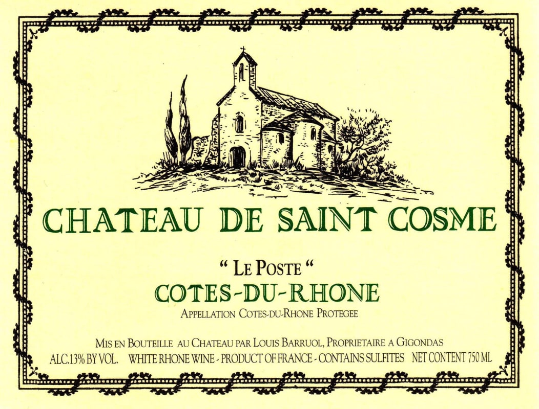 Chateau de Saint Cosme Le Poste Blanc 2013 Front Label