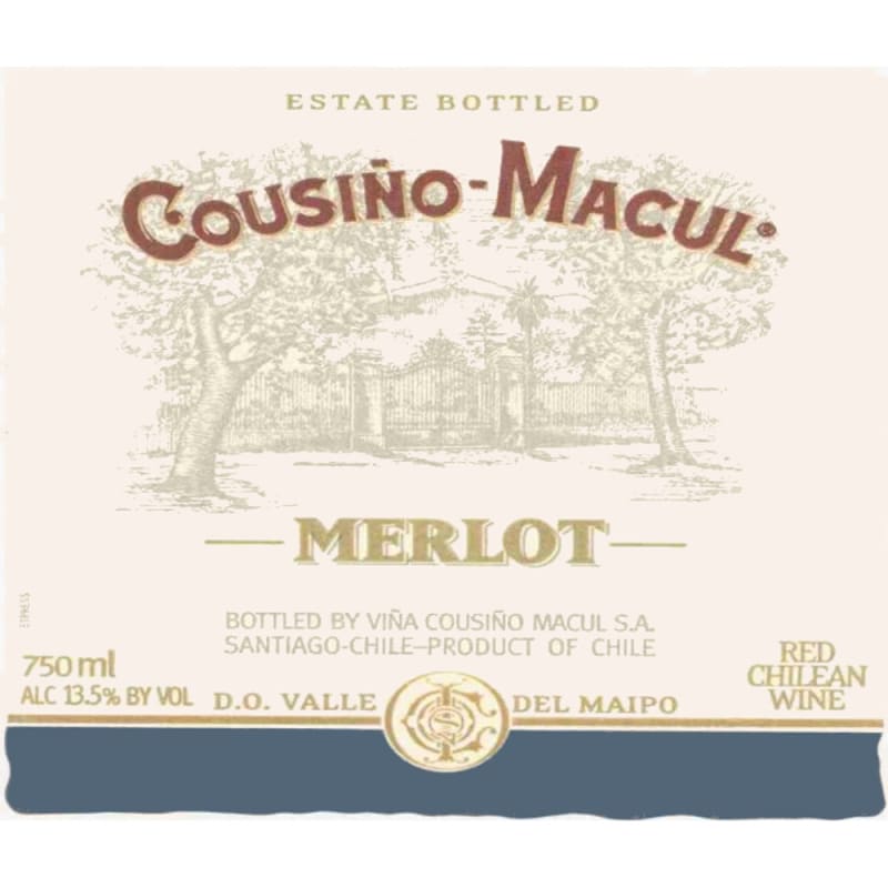 Cousino Macul Merlot 2005 Front Label