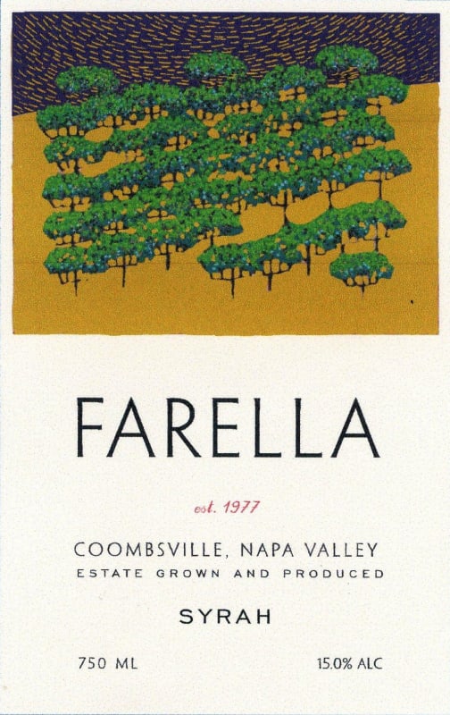 Farella Estate Syrah 2011 Front Label