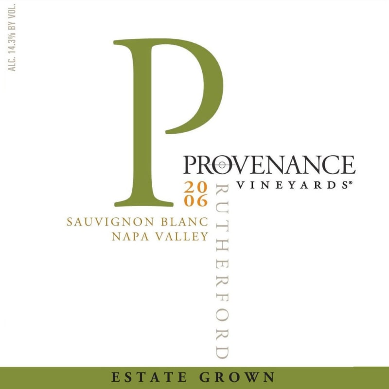 Provenance Vineyards Napa Valley Sauvignon Blanc 2006 Front Label