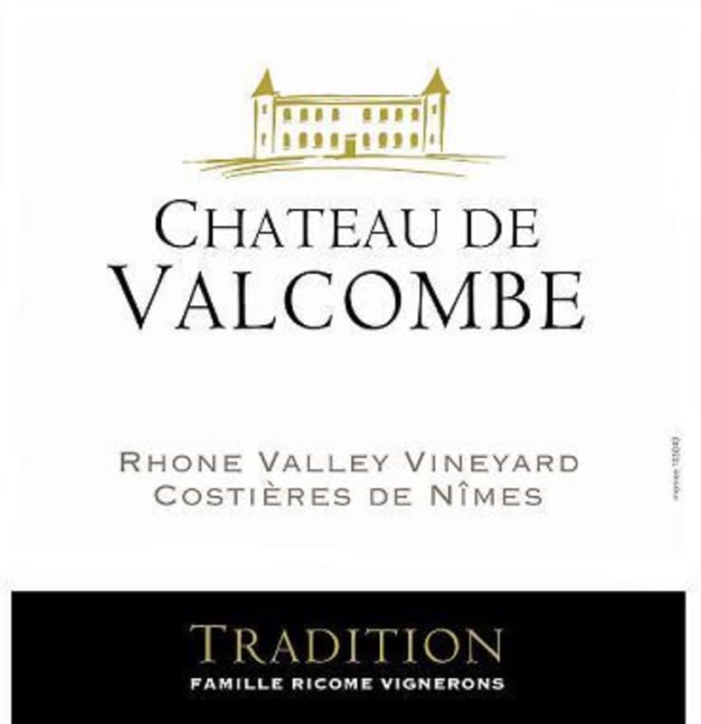 Chateau Valcombe Tradition Rose 2015 Front Label