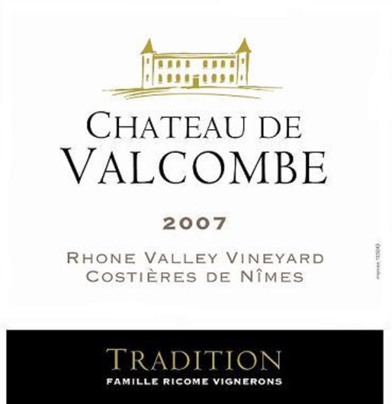 Chateau Valcombe Tradition Rose 2007 Front Label