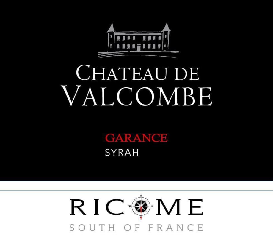 Chateau Valcombe Garance Syrah 2010 Front Label
