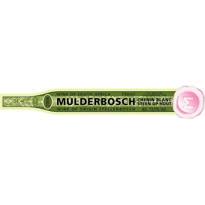 Mulderbosch Chenin Blanc 2006 Front Label