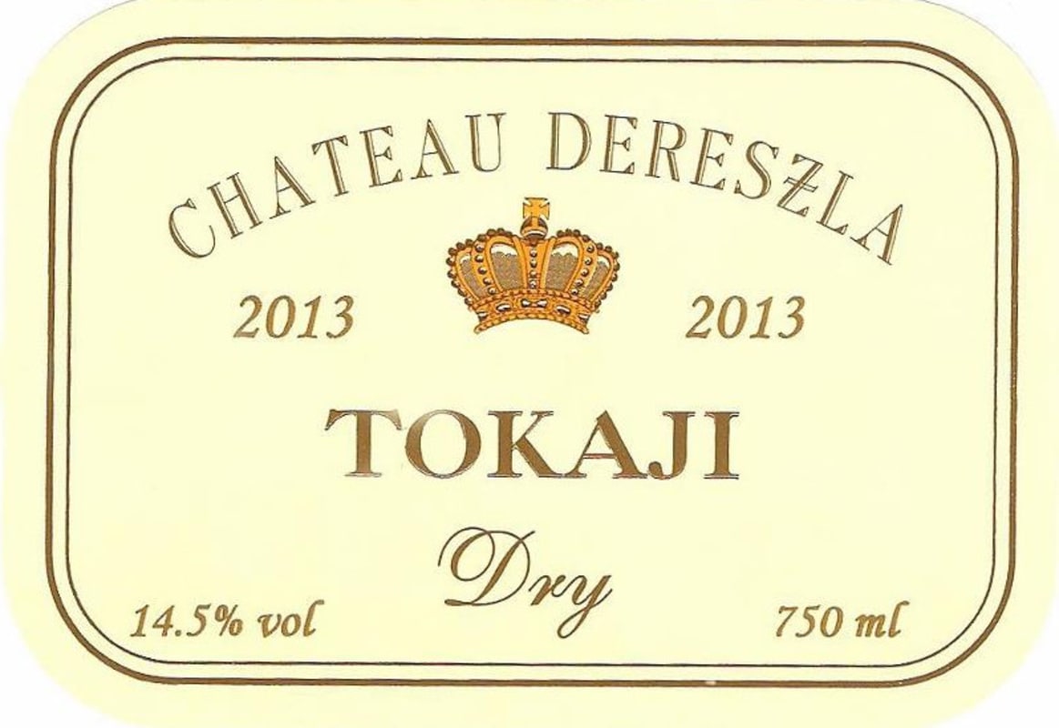 Chateau Dereszla Tokaji Dry 2013 Front Label