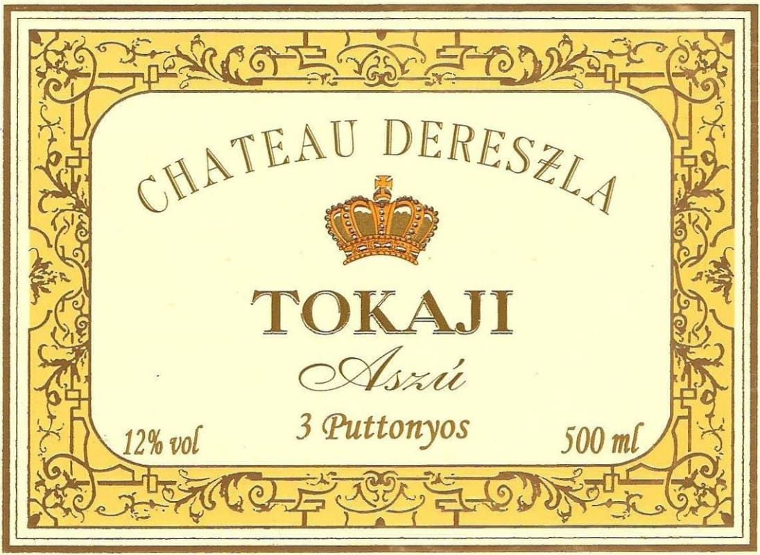 Chateau Dereszla Tokaji Aszu 3 Puttonyos 2009 Front Label