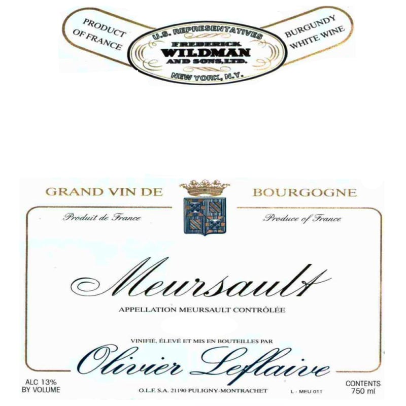 Olivier Leflaive Meursault 2005 Front Label