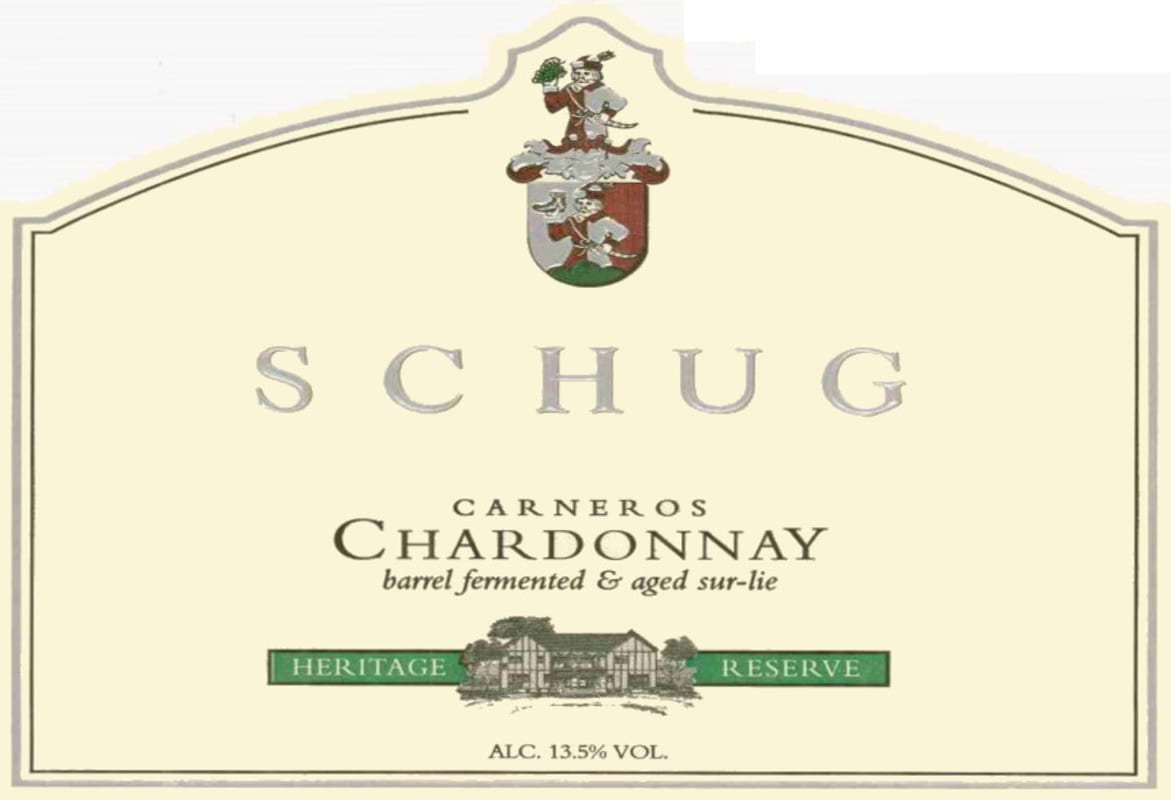 Schug Heritage Reserve Chardonnay 2002 Front Label